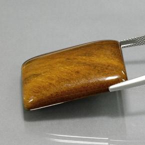 Occhio di tigre Marrone rossastro naturale da 59.06 ct, Taglio a baguette, Opaco