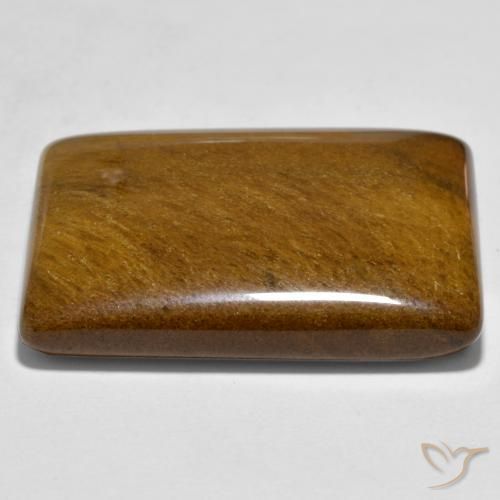 Occhio di tigre Marrone rossastro naturale da 44.65 ct, Taglio a baguette, Opaco