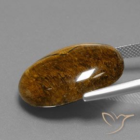 Occhio di tigre Marrone caldo naturale da 25.02 ct, Ovale, Opaco