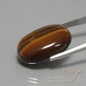 Occhio di tigre Marrone dorato naturale da 27.02 ct, Ovale, Opaco