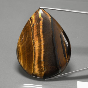 Occhio di tigre Oro Marrone naturale da 117.80 ct, Forma a pera, Opaco