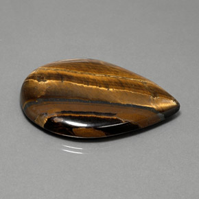 Occhio di tigre Oro Marrone naturale da 117.80 ct, Forma a pera, Opaco
