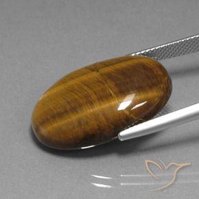 Occhio di tigre Marrone caldo naturale da 20.16 ct, Ovale, Opaco