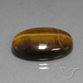 Occhio di tigre Marrone giallastro naturale da 20.74 ct, Ovale, Opaco