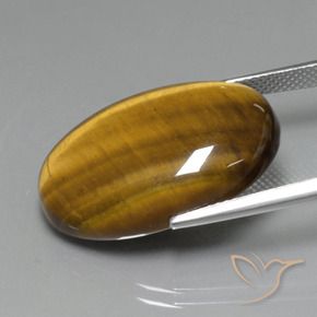 Occhio di tigre Marrone dorato naturale da 20.41 ct, Ovale, Opaco