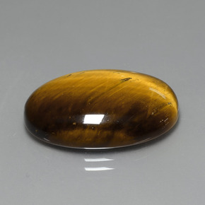 Tiger's eye naturale marrone da 19,59 ct, taglio ovale, opaco