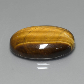 Tiger's eye naturale marrone da 20,74 ct, taglio ovale, opaco