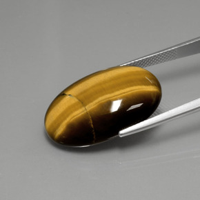 Occhio di tigre Marrone caldo naturale da 18.94 ct, Taglio ovale, Opaco