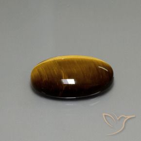 Occhio di tigre Marrone medio naturale da 19.68 ct, Ovale, Opaco