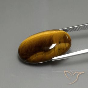 Occhio di tigre Marrone medio naturale da 20.09 ct, Ovale, Opaco