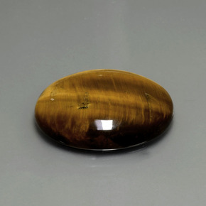Tiger's eye naturale marrone da 22,43 ct, taglio ovale, opaco