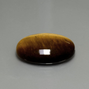 Tiger's eye naturale marrone da 20,21 ct, taglio ovale, opaco