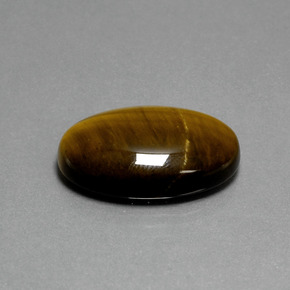 Tiger's eye naturale marrone da 19,87 ct, taglio ovale, opaco