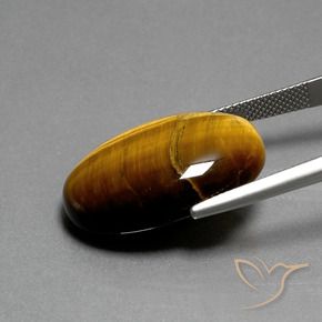 Occhio di tigre Marrone medio naturale da 21.02 ct, Ovale, Opaco