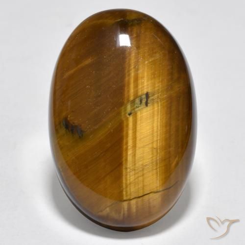 20.73ct Naturale Marrone caldo Occhio di tigre, Ovale, Opaco