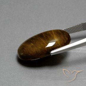 Occhio di tigre Marrone caldo naturale da 20.82 ct, Ovale, Opaco