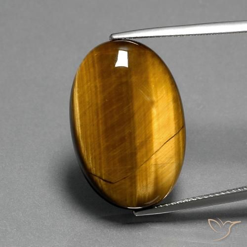 Occhio di tigre Marrone caldo naturale da 20.73 ct, Ovale, Opaco