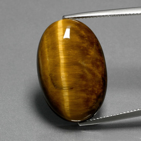 Occhio di tigre Oro Marrone naturale da 20.16 ct, Taglio ovale, Opaco
