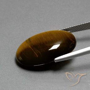 Occhio di tigre Marrone medio naturale da 19.68 ct, Ovale, Opaco
