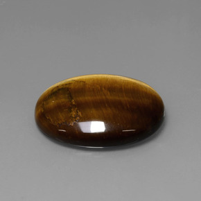 Tiger's eye naturale marrone da 22,74 ct, taglio ovale, opaco