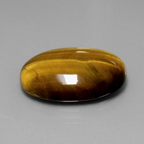 Tiger's eye naturale marrone da 20,54 ct, taglio ovale, opaco