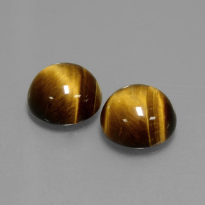 Tiger's eye naturale marrone da  ct, taglio rotondo, opaco