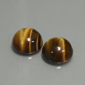 Tiger's eye naturale marrone da  ct, taglio rotondo, opaco