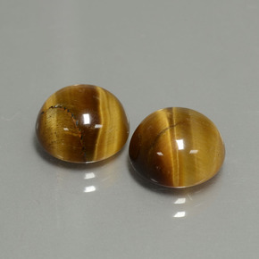 Tiger's eye naturale marrone da  ct, taglio rotondo, opaco