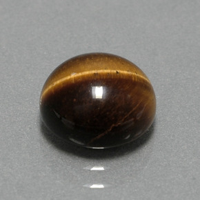 Tiger's eye naturale marrone da 2,79 ct, taglio rotondo, opaco