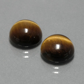 Gemme di Occhio di tigre Oro Marrone naturale da  ct, Taglio rotondo, Opaco