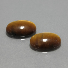 Tiger's eye naturale marrone da  ct, taglio ovale, opaco