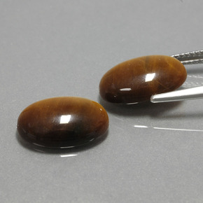 Tiger's eye naturale marrone da  ct, taglio ovale, opaco