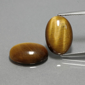 Tiger's eye naturale marrone da  ct, taglio ovale, opaco