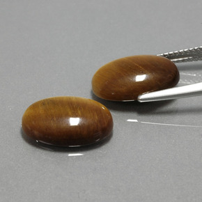 Tiger's eye naturale marrone da  ct, taglio ovale, opaco