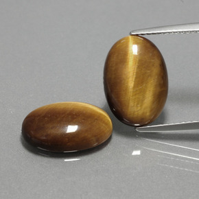 Tiger's eye naturale marrone da  ct, taglio ovale, opaco