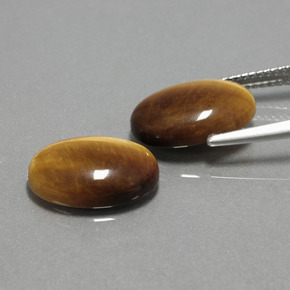 Tiger's eye naturale marrone da  ct, taglio ovale, opaco