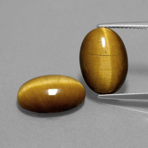 Gemme di Occhio di tigre Oro Marrone naturale da  ct, Taglio ovale, Opaco