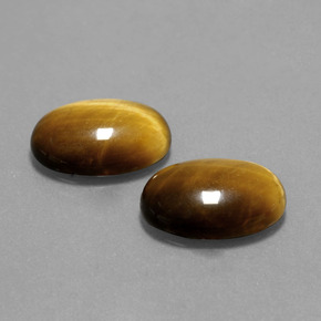 Tiger's eye naturale marrone da 9,10 ct, taglio ovale, opaco