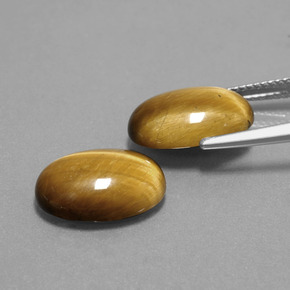 Tiger's eye naturale marrone da 9,10 ct, taglio ovale, opaco