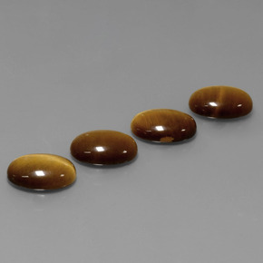 Tiger's eye naturale marrone da  ct, taglio ovale, opaco