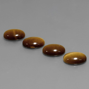 Tiger's eye naturale marrone da  ct, taglio ovale, opaco