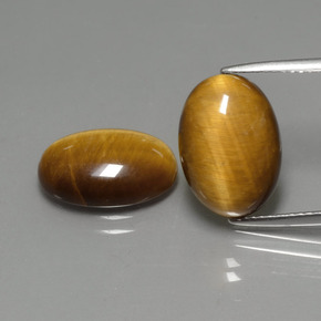 Tiger's eye naturale marrone da  ct, taglio ovale, opaco
