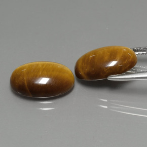 Tiger's eye naturale marrone da  ct, taglio ovale, opaco