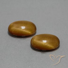 Gemme di Occhio di tigre Marrone dorato naturale da 9.05 ct, Ovale, Opaco
