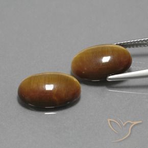 Gemme di Occhio di tigre Marrone caldo naturale da 9.13 ct, Ovale, Opaco