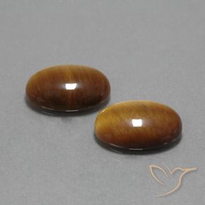 Gemme di Occhio di tigre Marrone medio-chiaro naturale da 9.08 ct, Ovale, Opaco