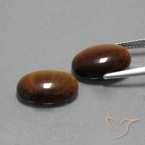 Gemme di Occhio di tigre Marrone dorato naturale da 9.06 ct, Ovale, Opaco