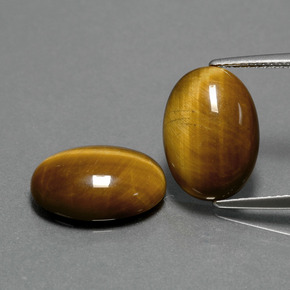 Tiger's eye naturale marrone da  ct, taglio ovale, opaco