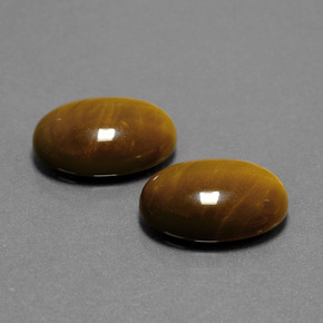 Tiger's eye naturale marrone da  ct, taglio ovale, opaco