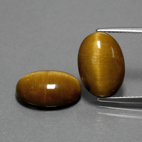 Tiger's eye naturale marrone da  ct, taglio ovale, opaco
